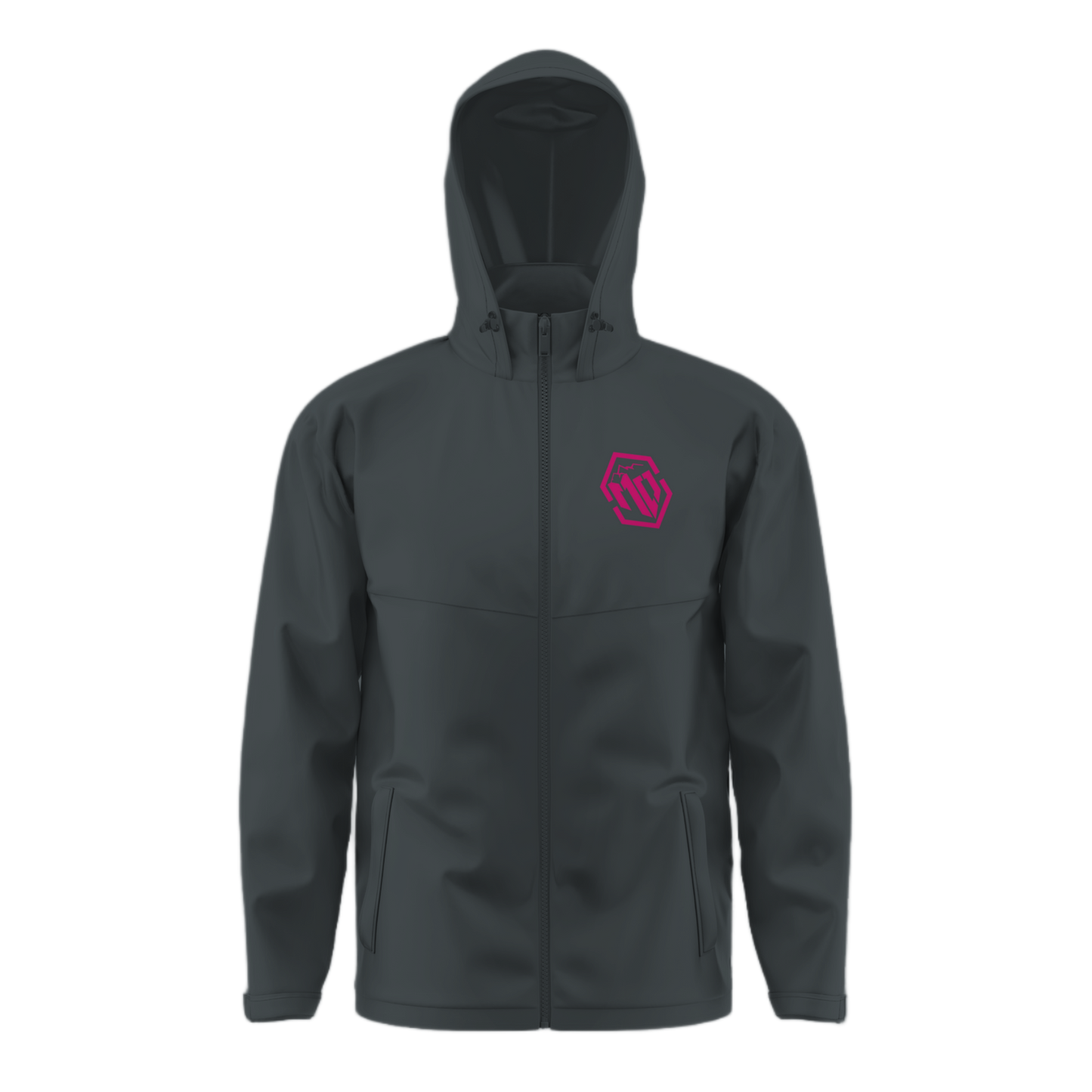 Magenta Full Zip Jacket Grey